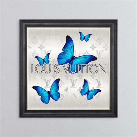 Louis Vuitton Tiffany Blue Butterfly – Framed Wall Art